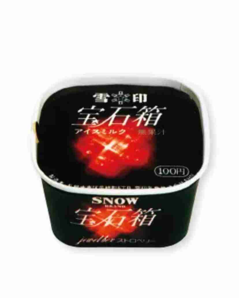 懐かしいパッケージを貼るトピ