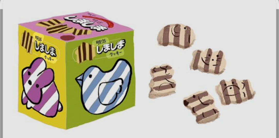 懐かしいパッケージを貼るトピ