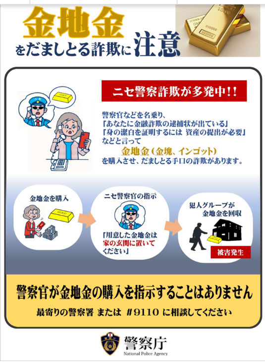 “金の延べ棒”約2億円分購入 自宅玄関に置きだまし取られる 道内の特殊詐欺…過去最悪の被害額に