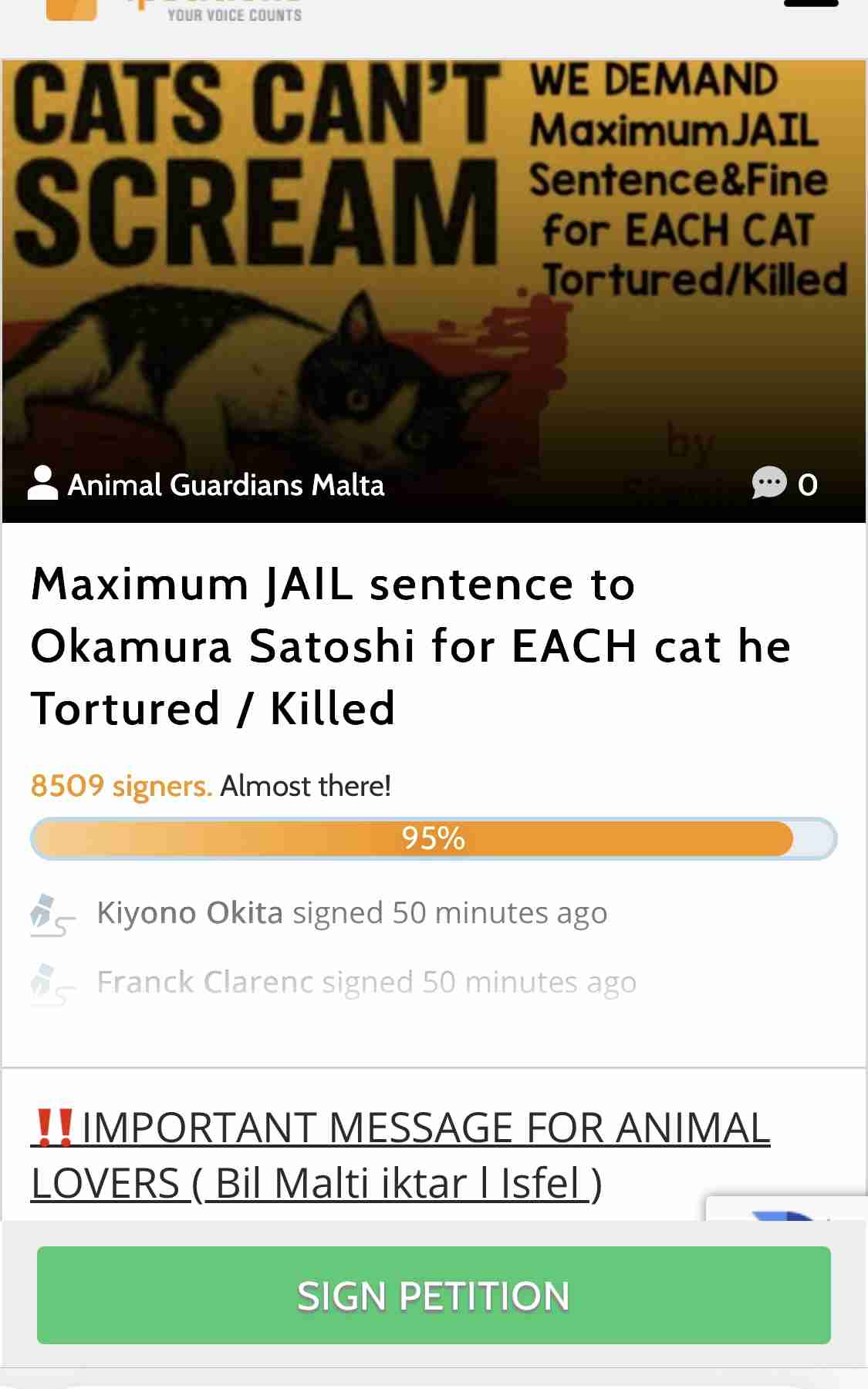 《深夜に猫地面にたたきつける動画》マルタで“猫殺し”容疑で逮捕の慶應卒エリート・オカムラサトシ容疑者の凶行と、マルタ国民の怒号「恥を知れ」「国外に追放せよ」