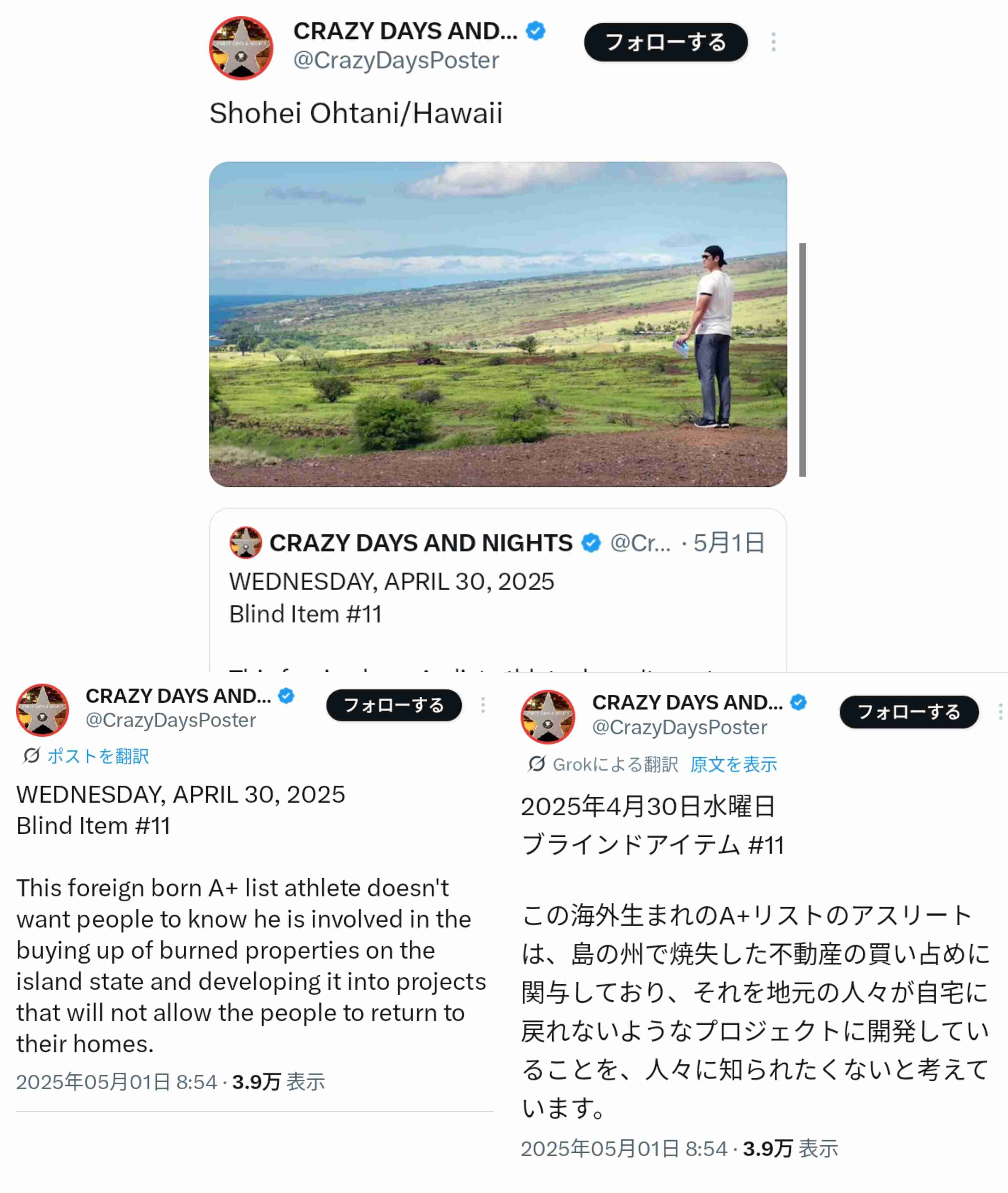 《大谷翔平「25億円ハワイ別荘」広告消滅騒動》販売会社の担当者が購入希望者に語っていた“消えた理由”と“営業トーク”「土地を買えば、大谷選手と食事できますよ！」