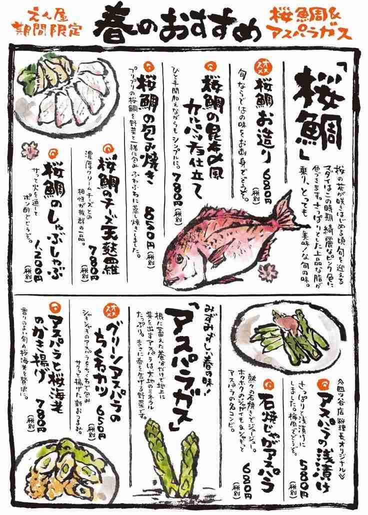メニュー表が見たい