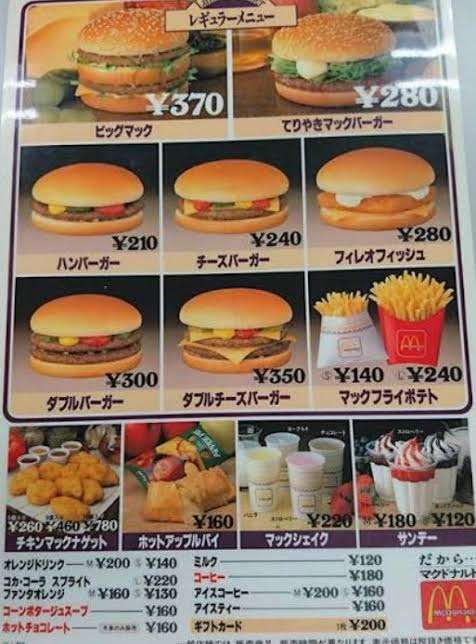 メニュー表が見たい