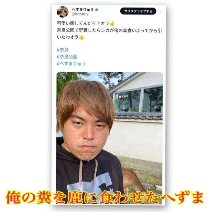 へずまりゅう氏を「応援するやつはお茄子」と奈良市議が投稿「奈良市にお茄子が8000人いた」とも