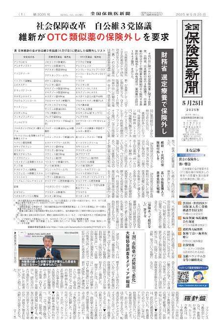 「えっ！全額自腹？」湿布・アトピー性皮膚炎など「OTC類似薬」が保険適用除外？医療費削減で手取り増目指す新政権