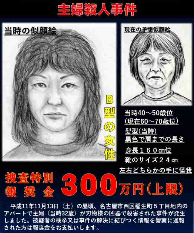 名古屋・西区の主婦殺人事件で容疑者逮捕 発生は1999年11月