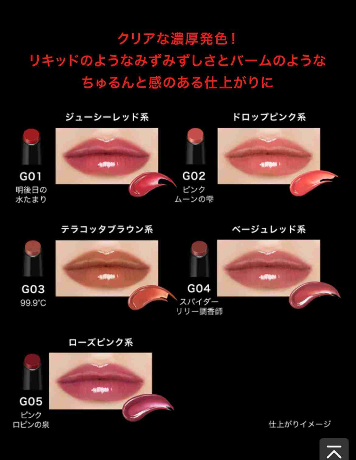 自分のパーソナルカラーとリップモンスターの好きな品番を書き込むトピ
