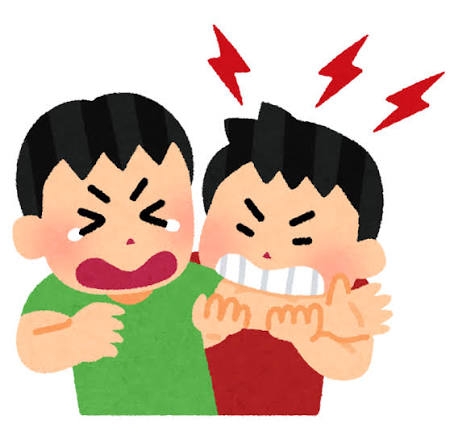噛み癖のある子の標的になってる我が子