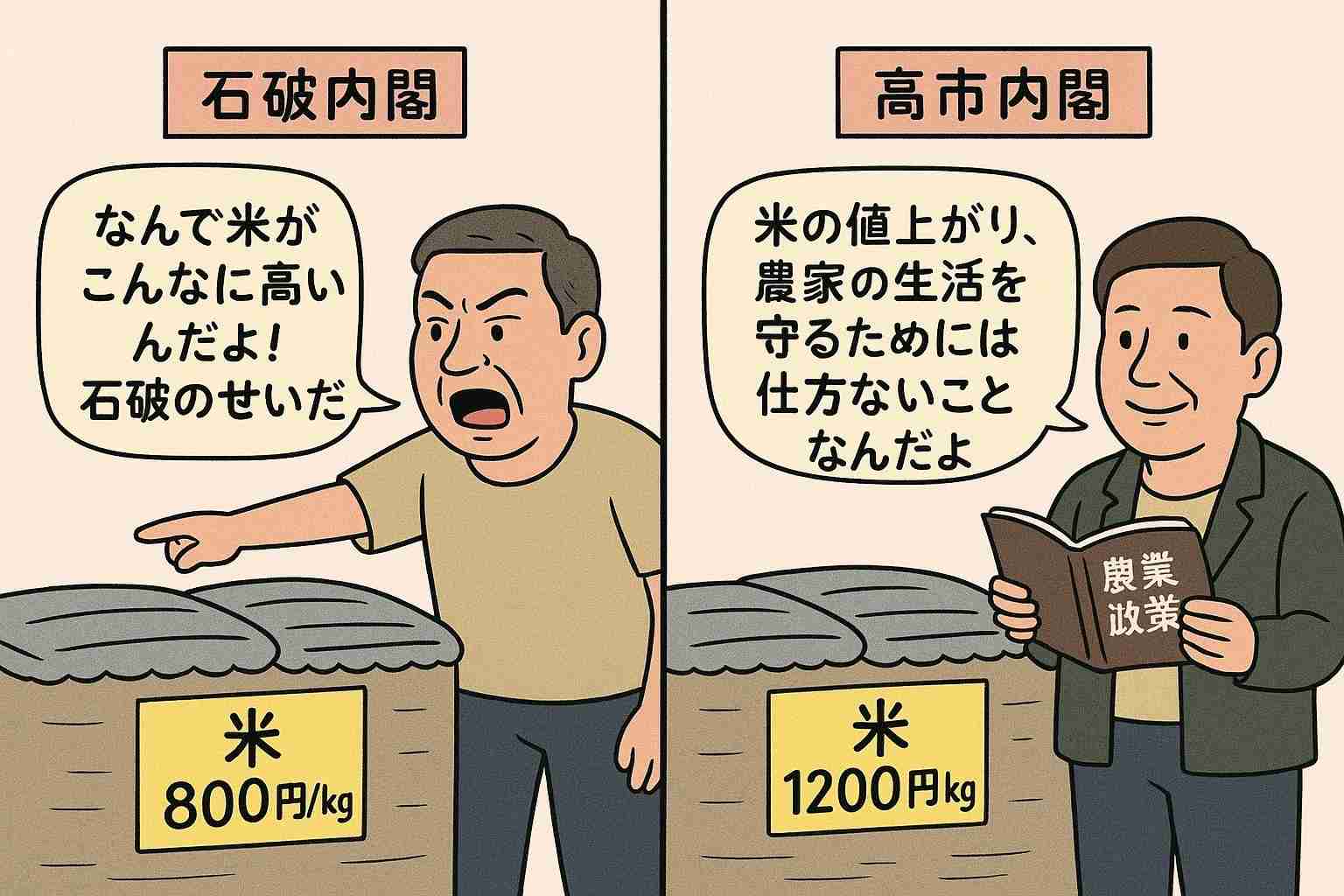 コメ政策転換、26年は減産 高値継続か、供給過剰を懸念