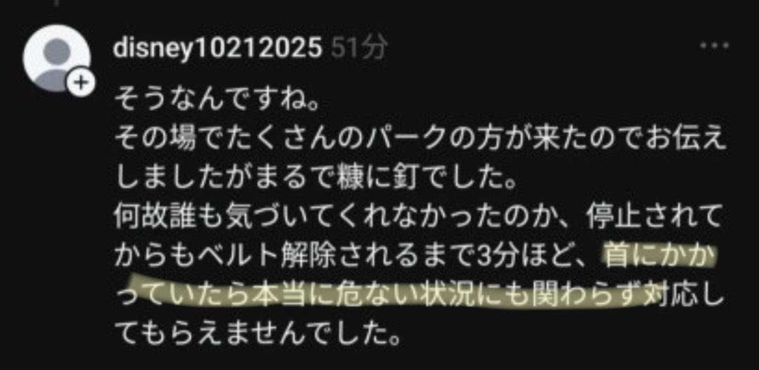 東京ディズニーランド「美女と野獣」で子どもが救急搬送 「安全ベルトが首にかかり苦しんでいる」と通報