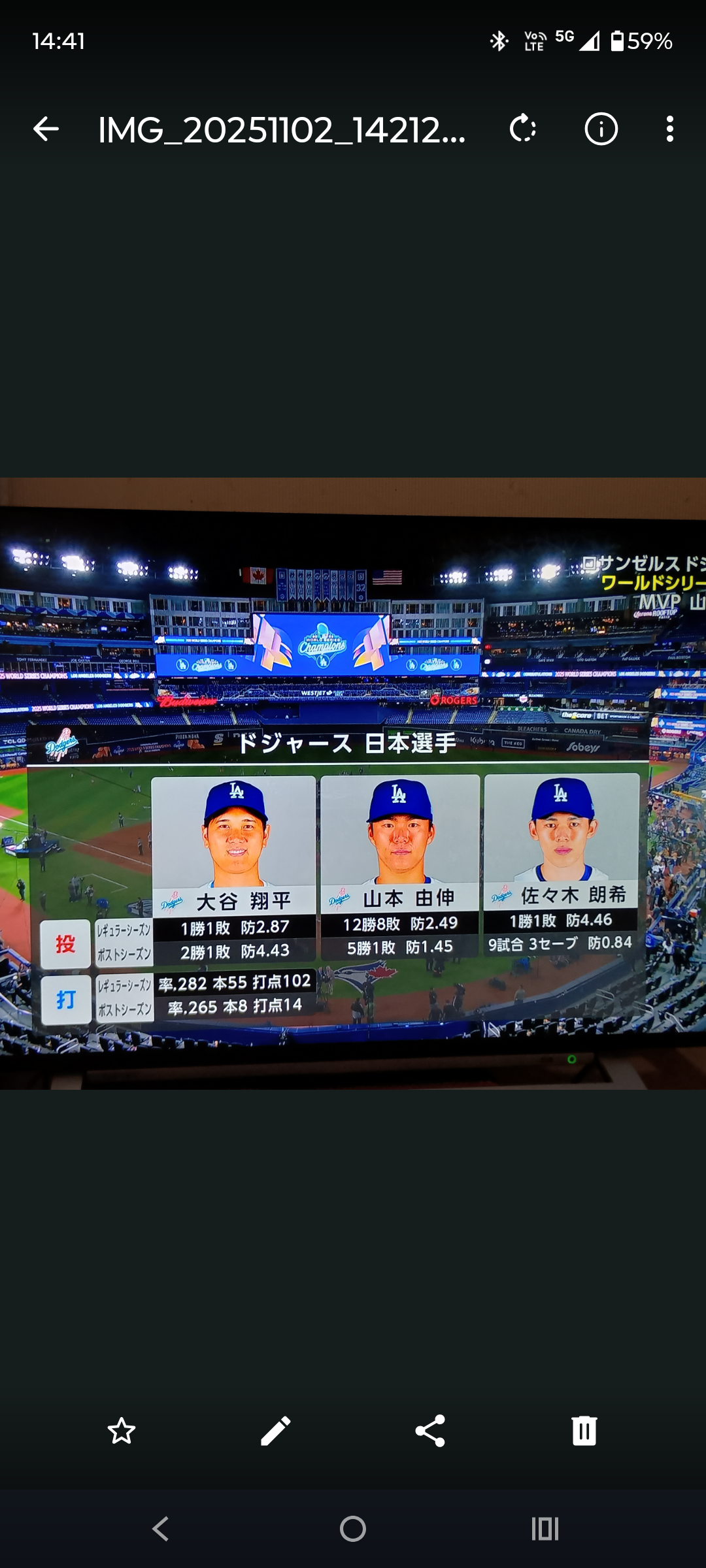 【実況・感想】MLBワールドシリーズ第7戦 ドジャースvsブルージェイズ