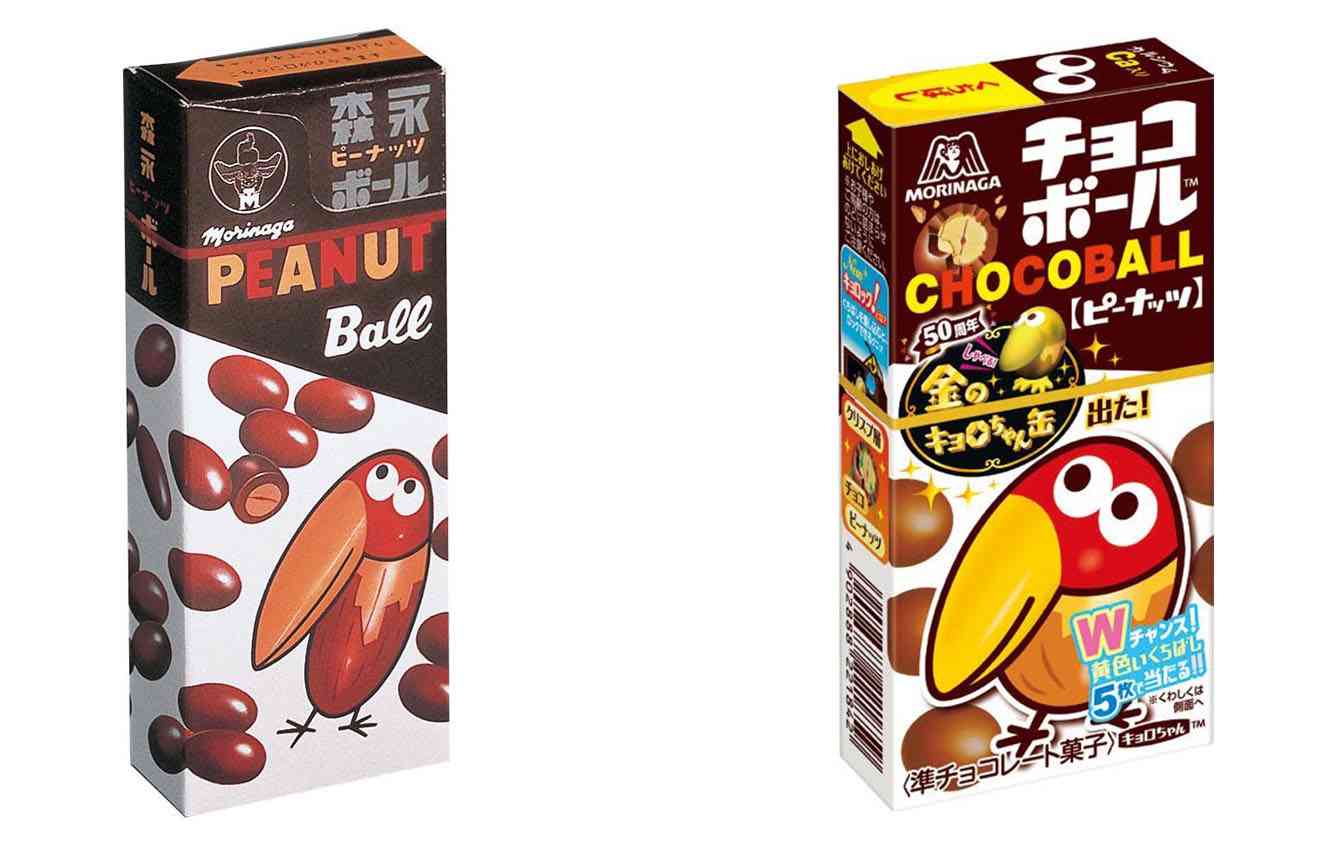 懐かしいパッケージを貼るトピ