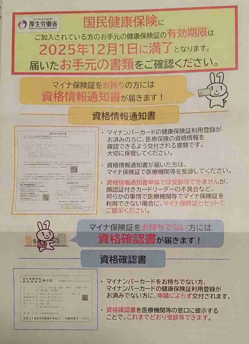 【マイナ保険証】資格確認書が紙の人【切り替えてない】