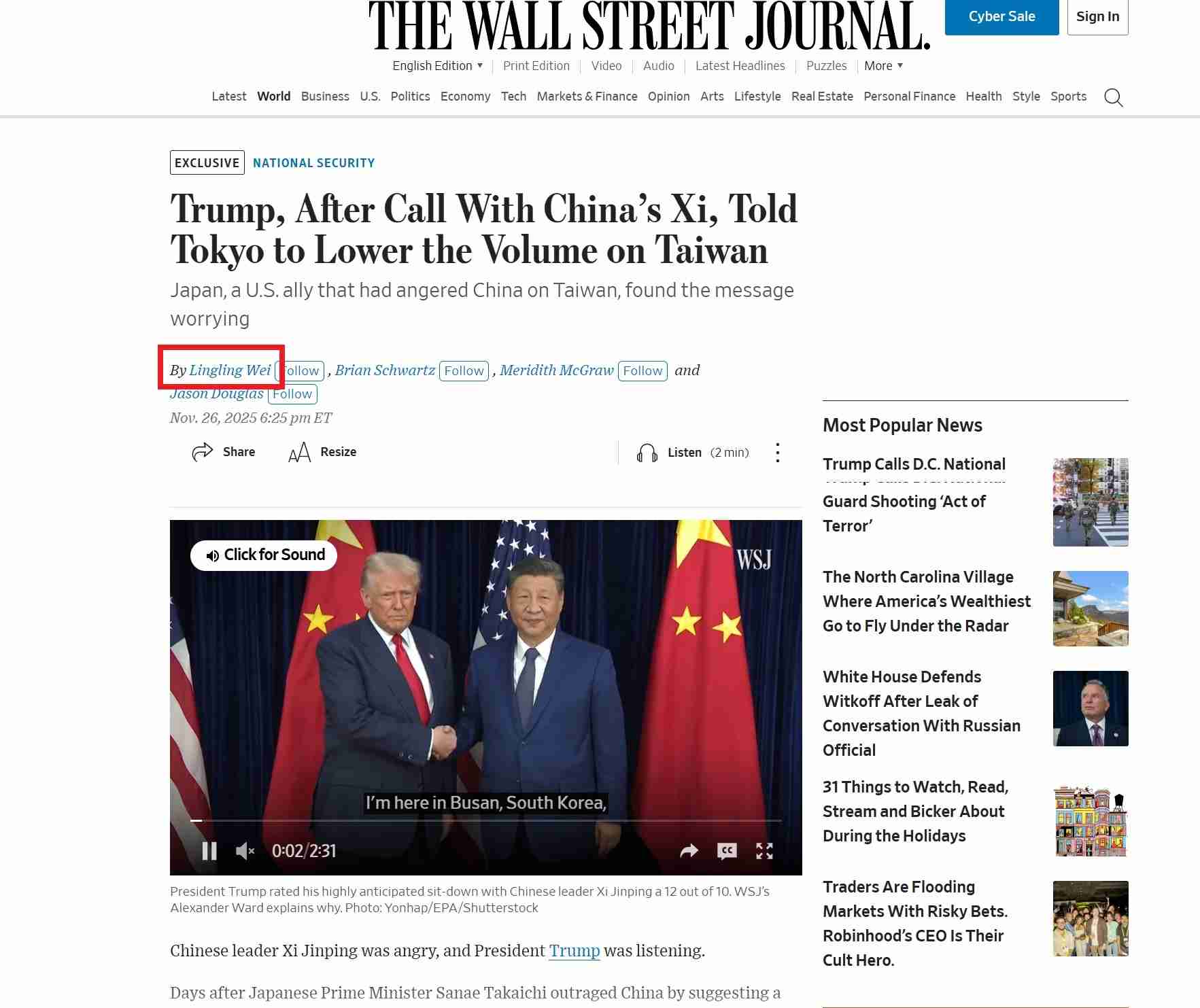 トランプ氏が高市総理に台湾めぐる発言の抑制を要求か 米中貿易交渉への影響懸念