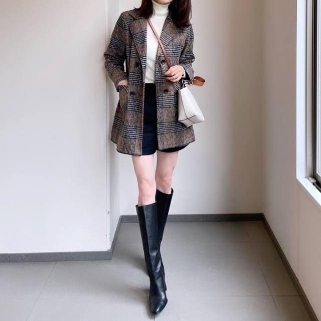 ロングブーツで通勤したい、コーデ案