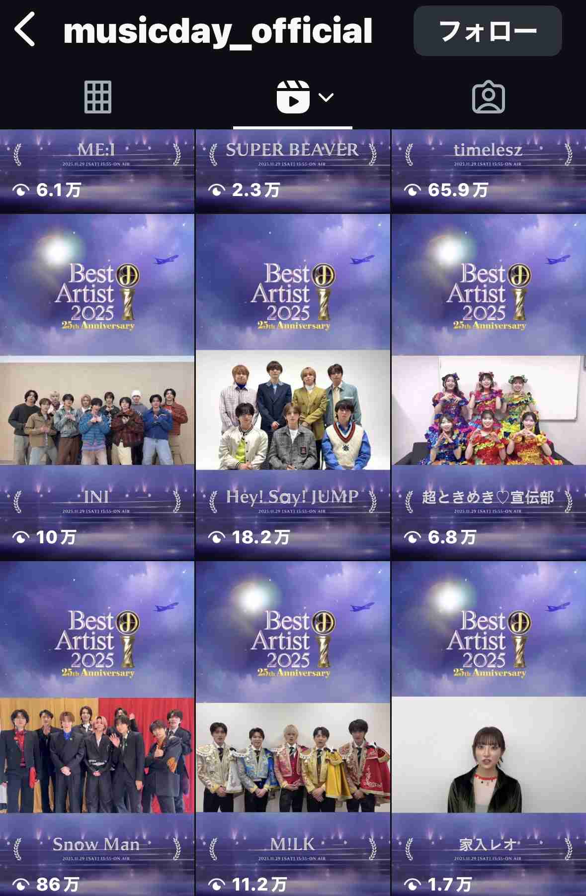 【実況・感想】Best Artist 2025