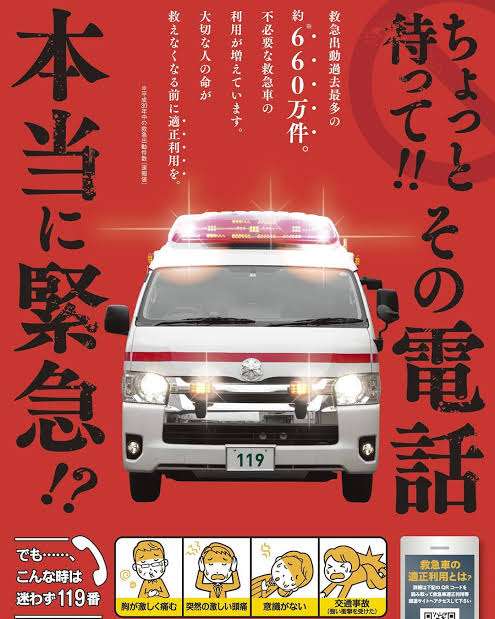救急車って、どれくらいの状態で呼んでいるのだろう