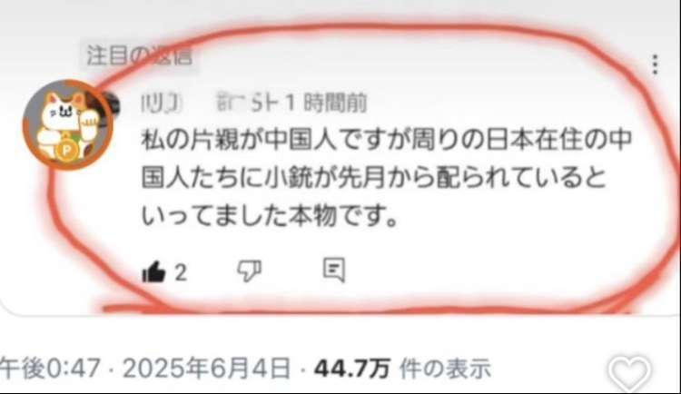 拳銃24丁を中国から日本国内に輸入した疑い　中国人の46歳の男逮捕