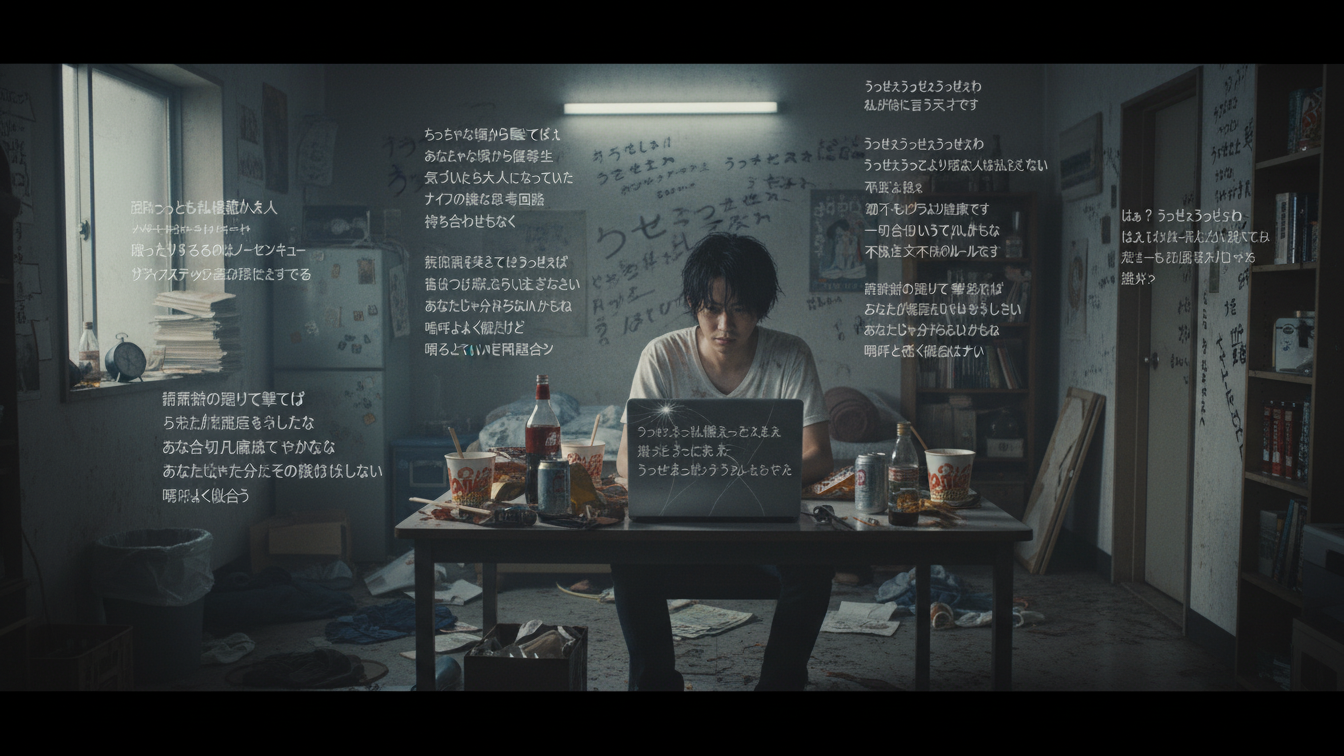 生成AIで、ある曲の歌詞を1枚のイメージ画像にしてもらうトピ