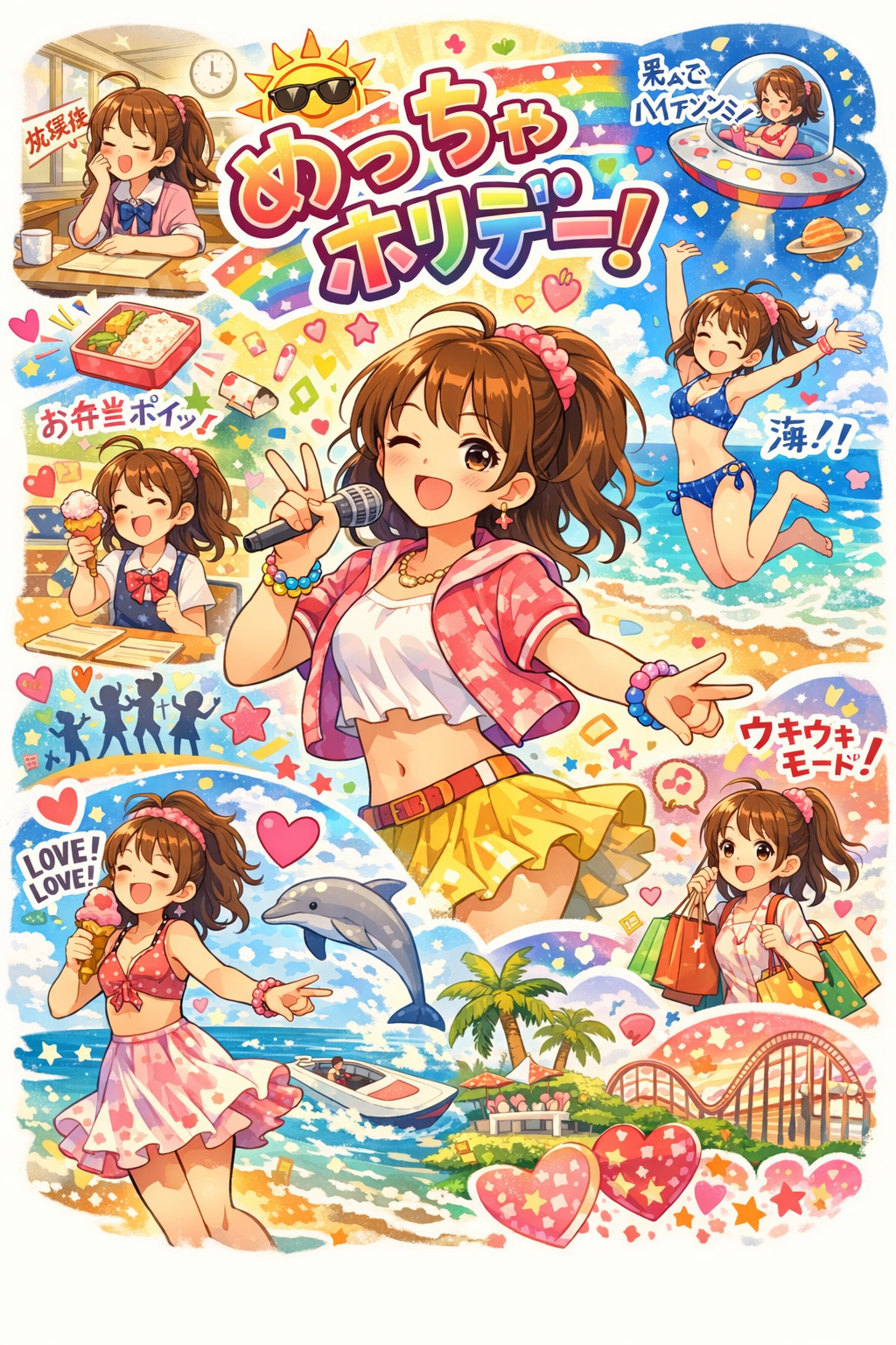 生成AIで、ある曲の歌詞を1枚のイメージ画像にしてもらうトピ