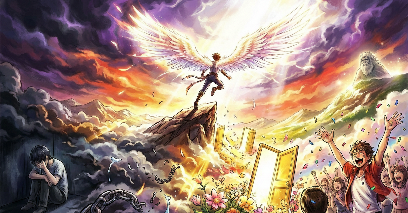 生成AIで、ある曲の歌詞を1枚のイメージ画像にしてもらうトピ