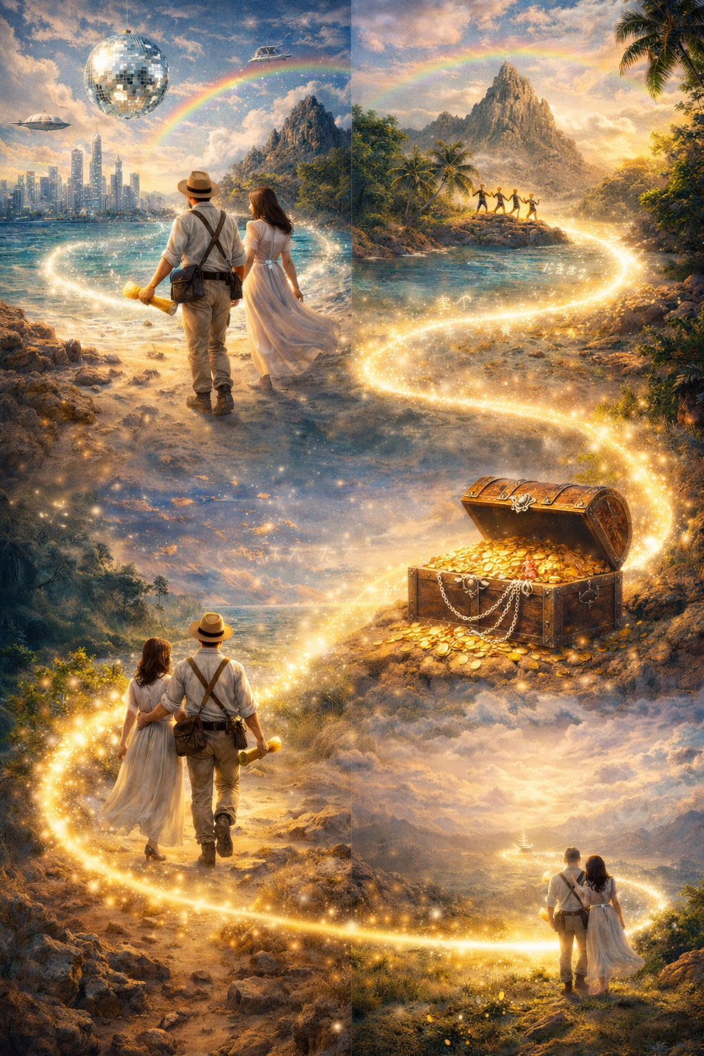 生成AIで、ある曲の歌詞を1枚のイメージ画像にしてもらうトピ