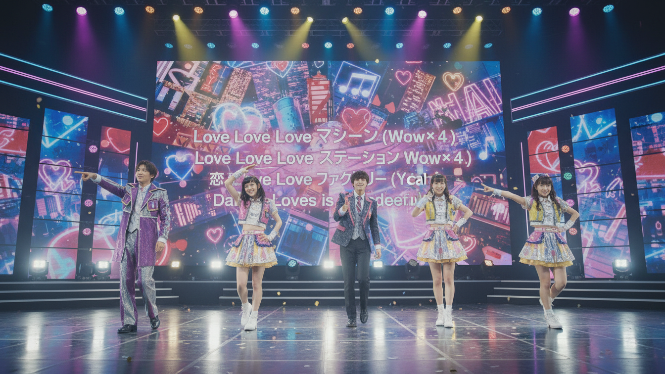 生成AIで、ある曲の歌詞を1枚のイメージ画像にしてもらうトピ