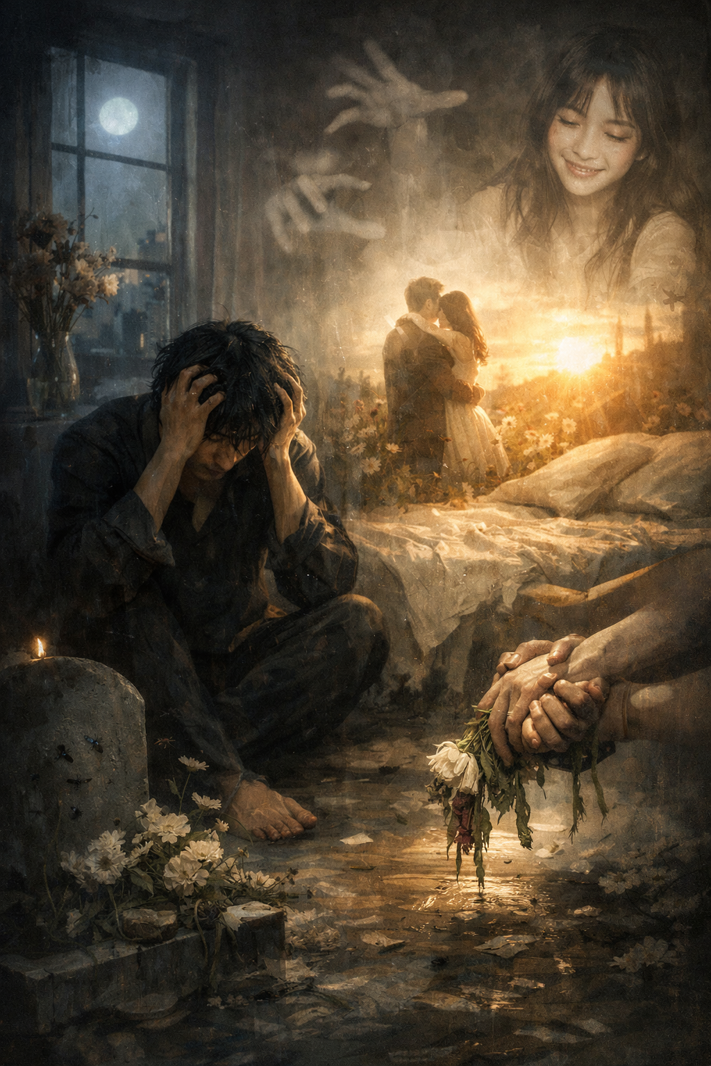 生成AIで、ある曲の歌詞を1枚のイメージ画像にしてもらうトピ