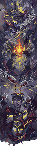 生成AIで、ある曲の歌詞を1枚のイメージ画像にしてもらうトピ