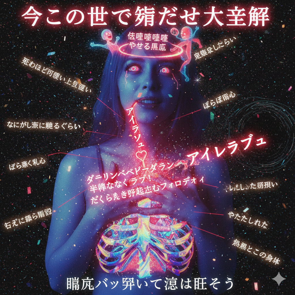 生成AIで、ある曲の歌詞を1枚のイメージ画像にしてもらうトピ