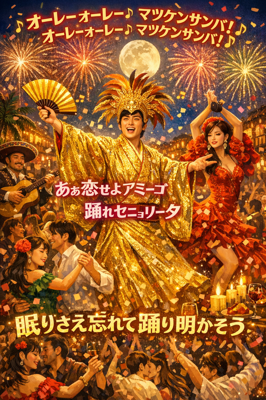 生成AIで、ある曲の歌詞を1枚のイメージ画像にしてもらうトピ