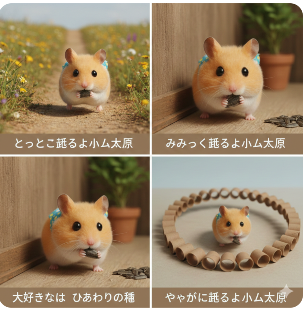 生成AIで、ある曲の歌詞を1枚のイメージ画像にしてもらうトピ