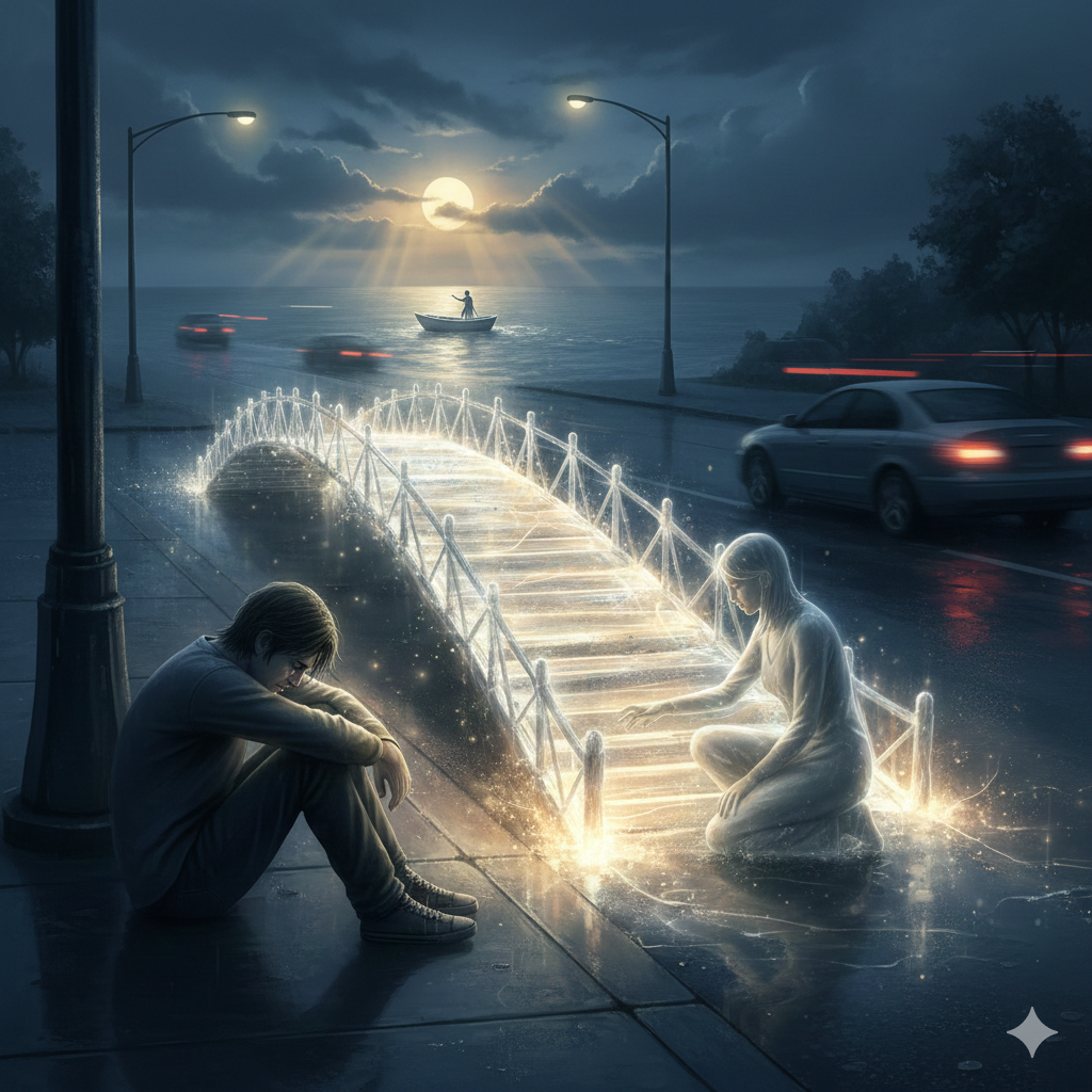 生成AIで、ある曲の歌詞を1枚のイメージ画像にしてもらうトピ