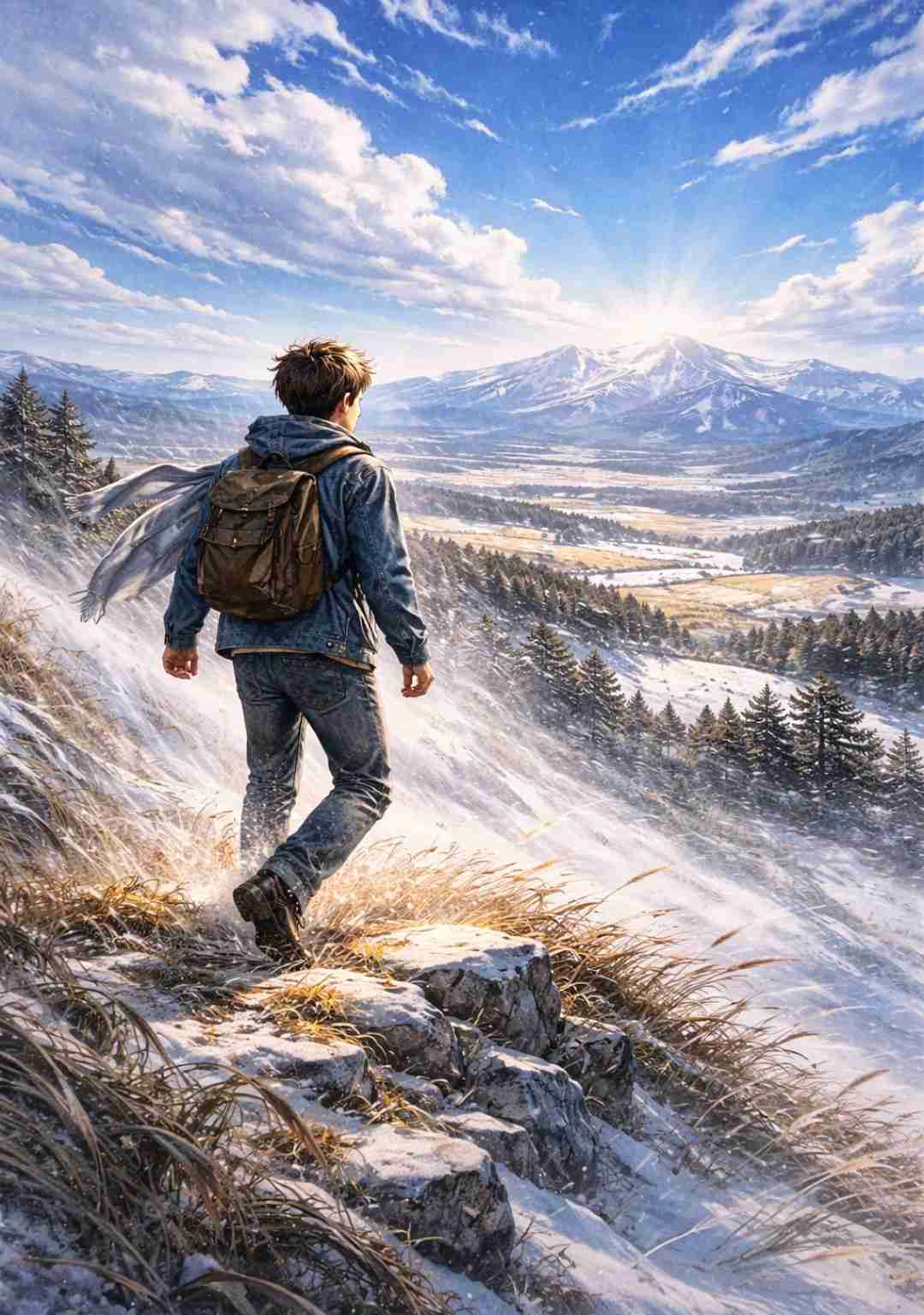 生成AIで、ある曲の歌詞を1枚のイメージ画像にしてもらうトピ