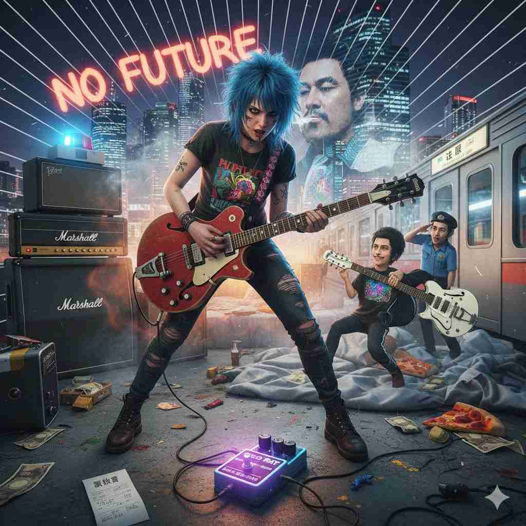 生成AIで、ある曲の歌詞を1枚のイメージ画像にしてもらうトピ