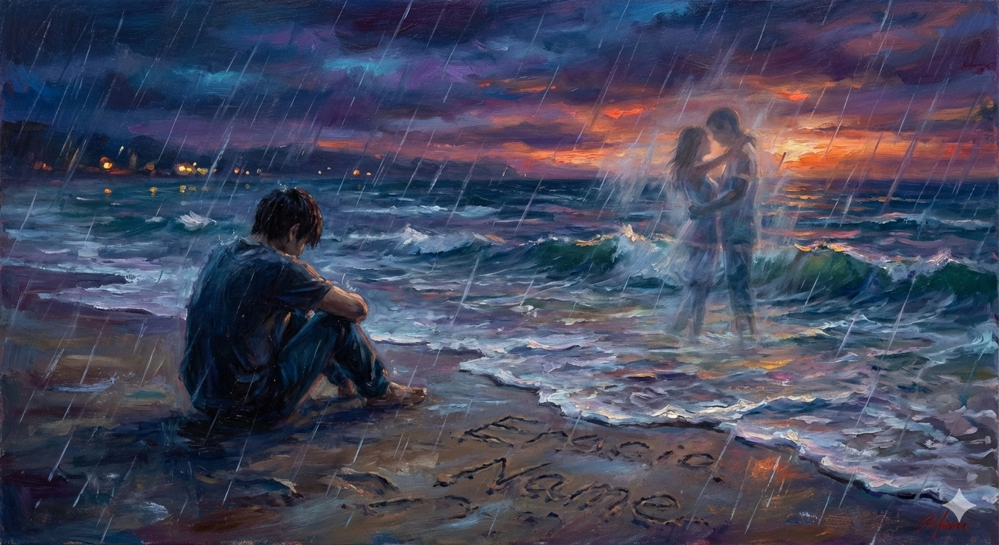 生成AIで、ある曲の歌詞を1枚のイメージ画像にしてもらうトピ