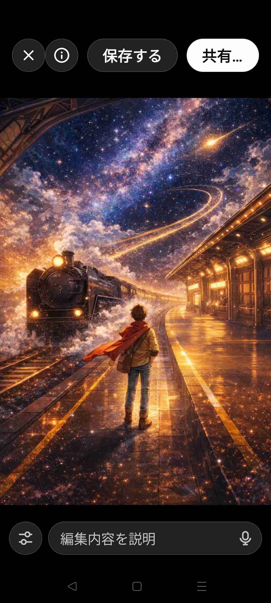 生成AIで、ある曲の歌詞を1枚のイメージ画像にしてもらうトピ