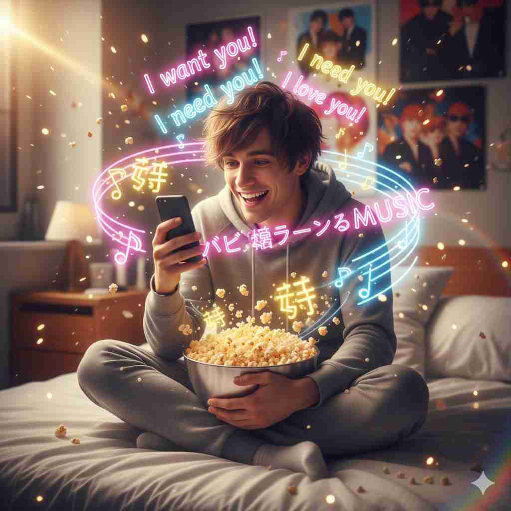 生成AIで、ある曲の歌詞を1枚のイメージ画像にしてもらうトピ