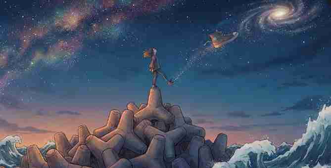 生成AIで、ある曲の歌詞を1枚のイメージ画像にしてもらうトピ