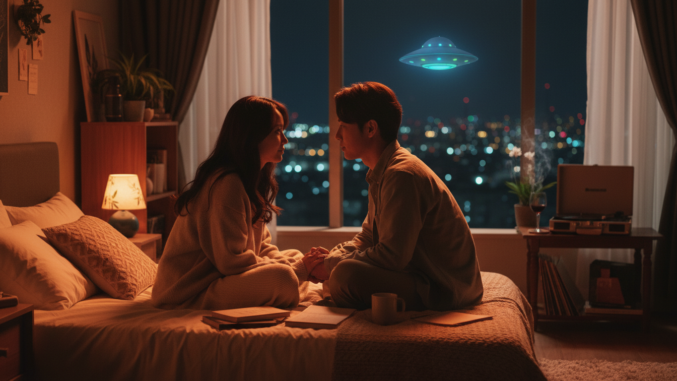 生成AIで、ある曲の歌詞を1枚のイメージ画像にしてもらうトピ