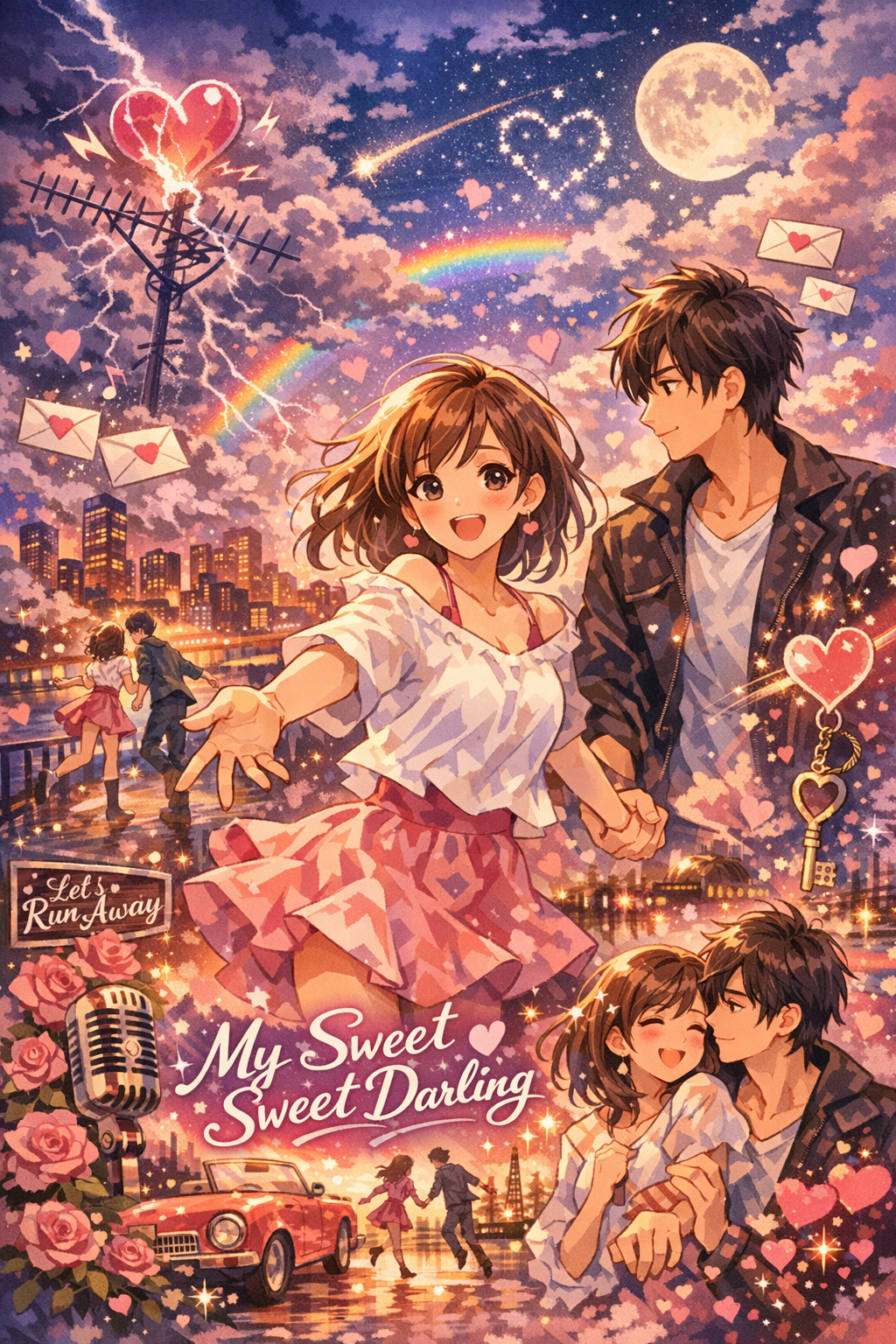 生成AIで、ある曲の歌詞を1枚のイメージ画像にしてもらうトピ