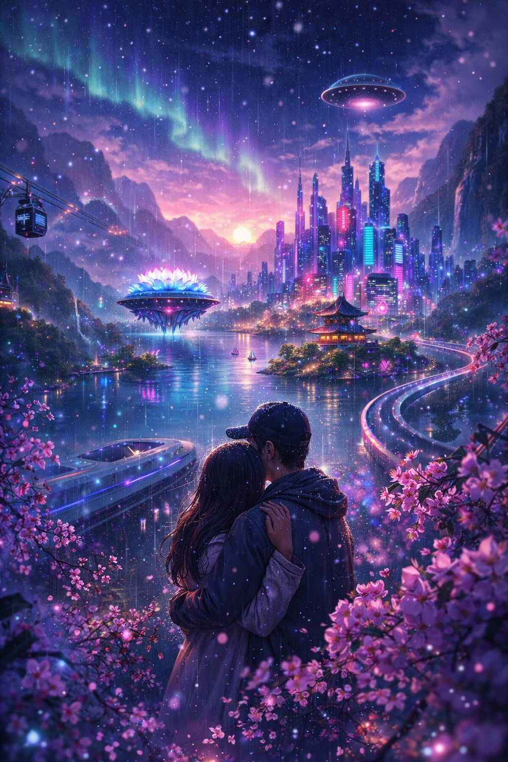 生成AIで、ある曲の歌詞を1枚のイメージ画像にしてもらうトピ