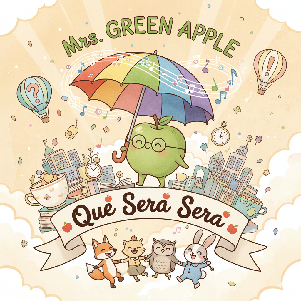 生成AIで、ある曲の歌詞を1枚のイメージ画像にしてもらうトピ