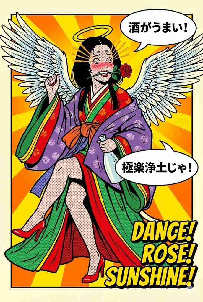 生成AIで、ある曲の歌詞を1枚のイメージ画像にしてもらうトピ