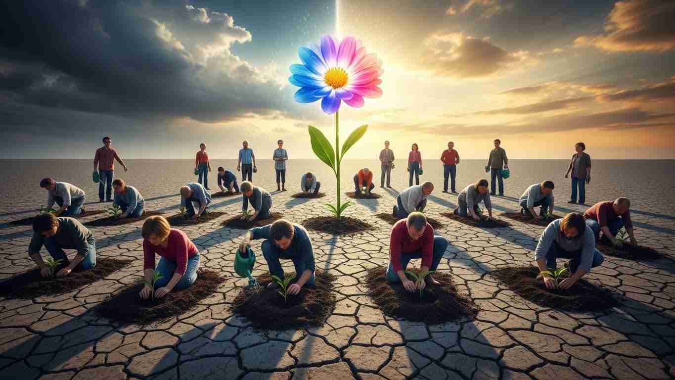 生成AIで、ある曲の歌詞を1枚のイメージ画像にしてもらうトピ