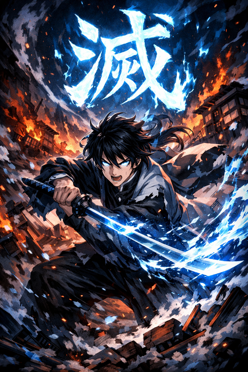 生成AIで、ある曲の歌詞を1枚のイメージ画像にしてもらうトピ