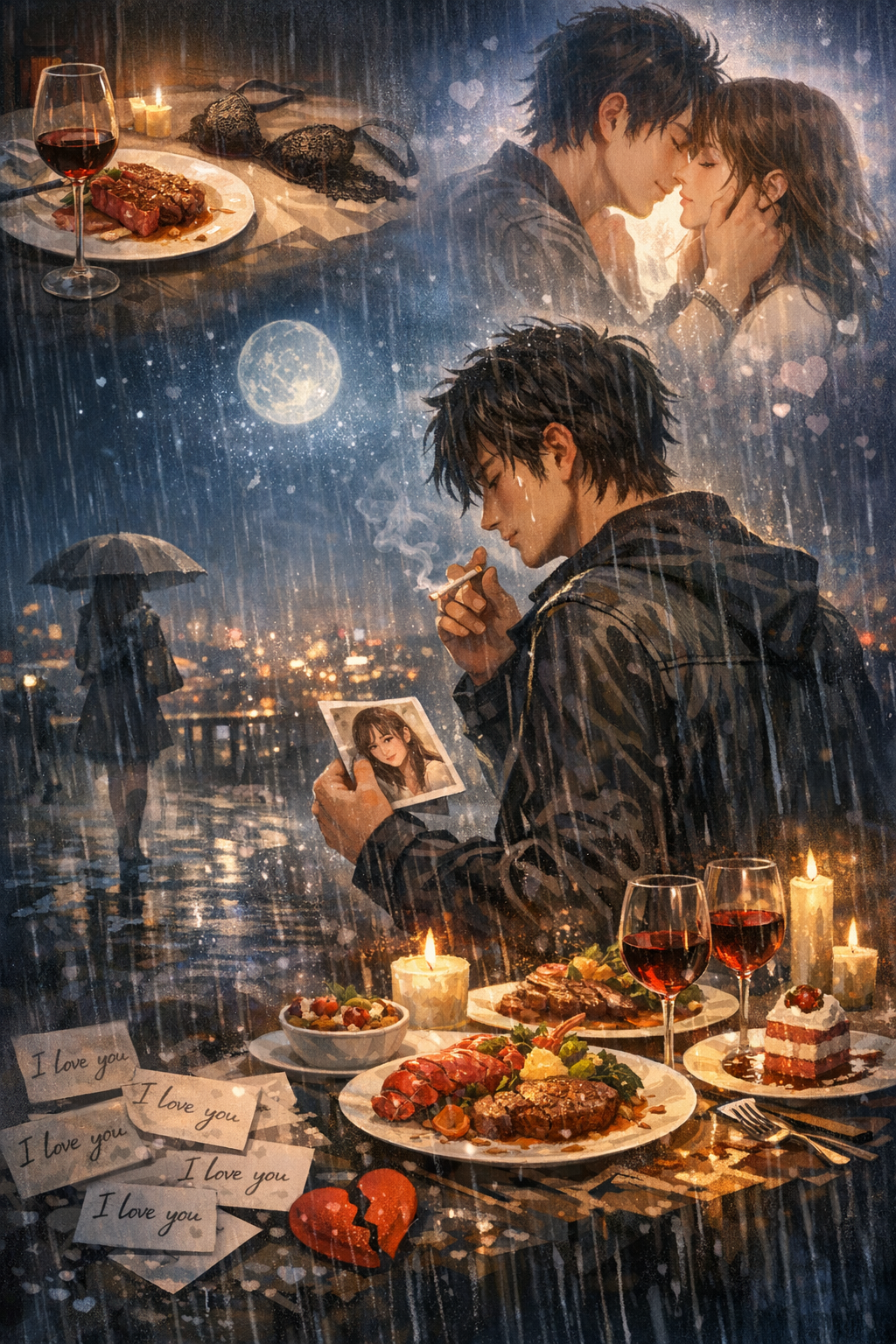 生成AIで、ある曲の歌詞を1枚のイメージ画像にしてもらうトピ