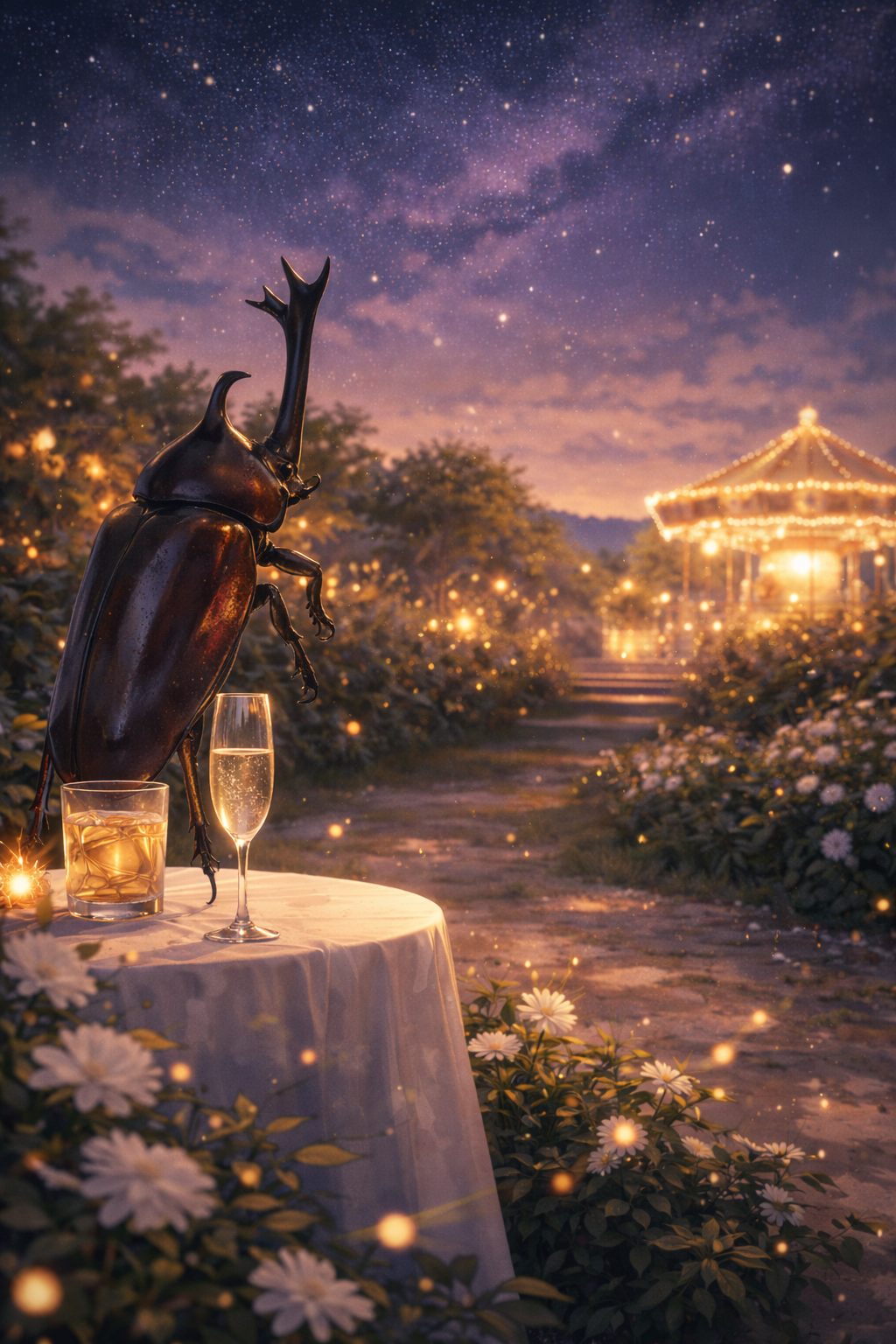 生成AIで、ある曲の歌詞を1枚のイメージ画像にしてもらうトピ