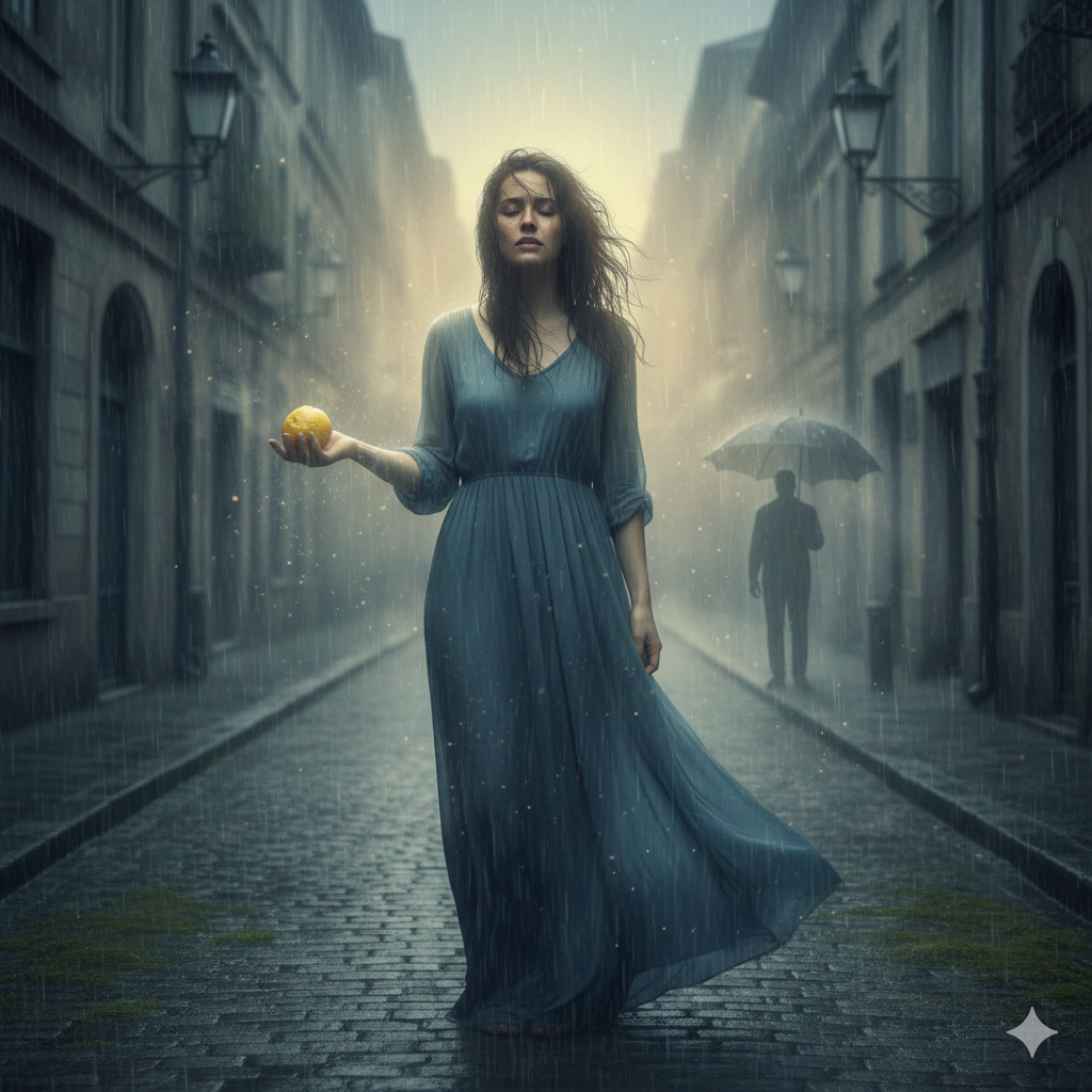 生成AIで、ある曲の歌詞を1枚のイメージ画像にしてもらうトピ