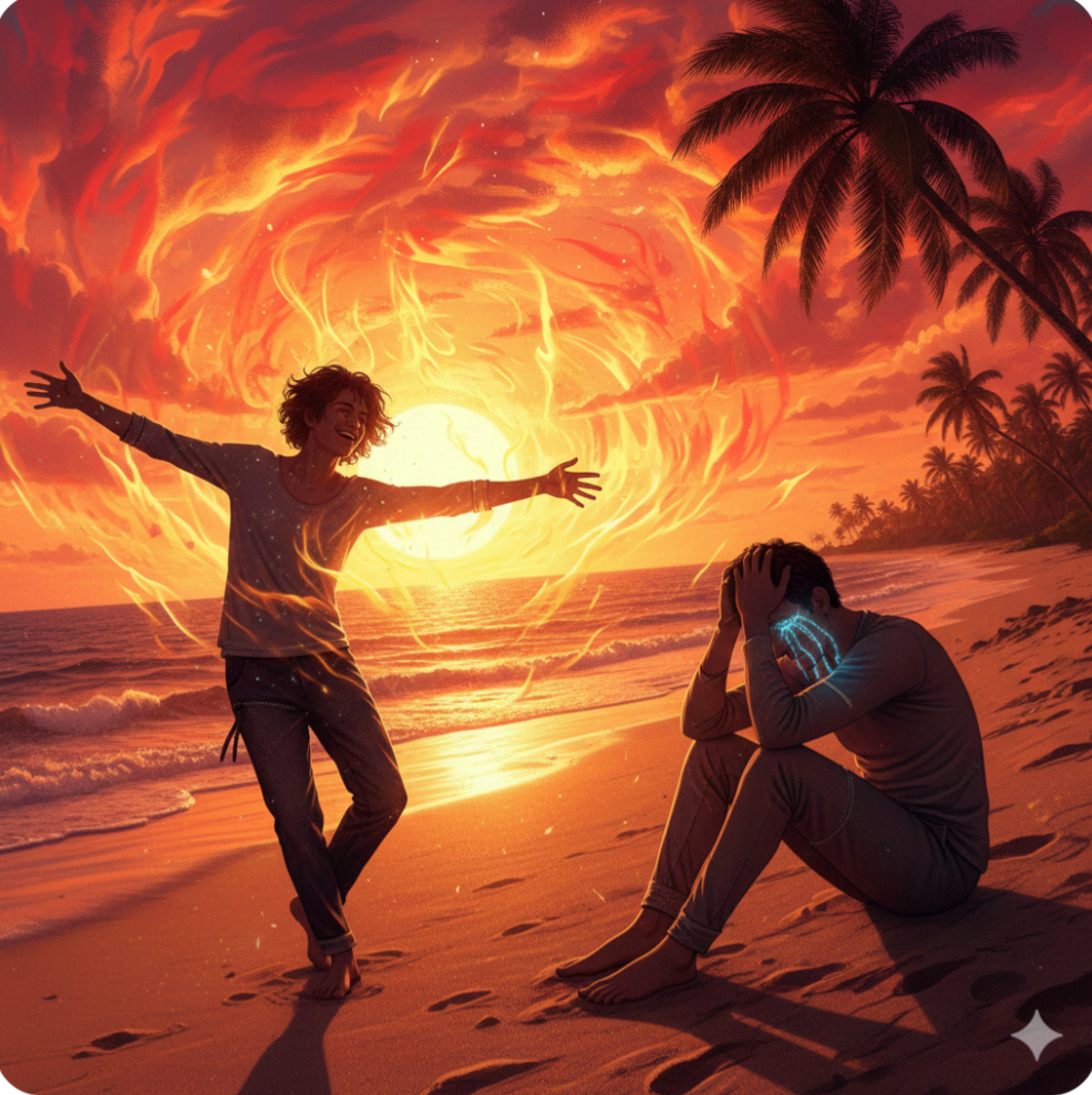 生成AIで、ある曲の歌詞を1枚のイメージ画像にしてもらうトピ